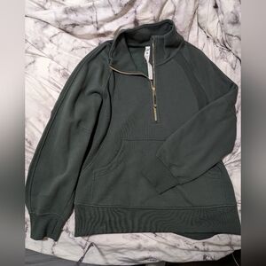 EUC Scuba Oversized Funnel-Neck Half Zip Long Dark Forest/Gold M/L